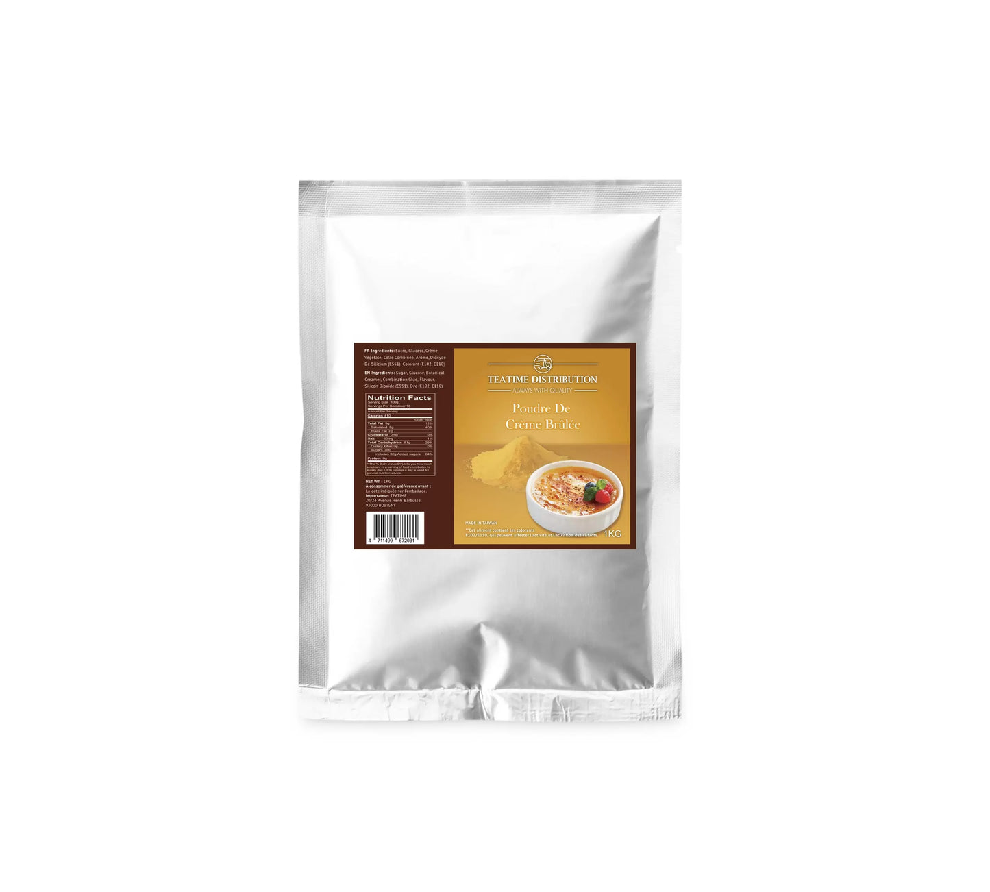 Poudre feuilletée au goût de crème brûlée 1KG