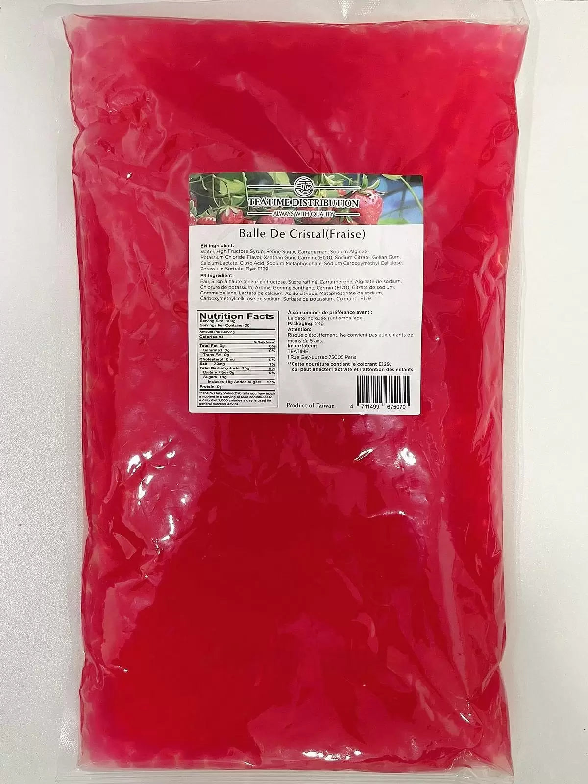 Balle de Cristal Gelée Fraise 2KG