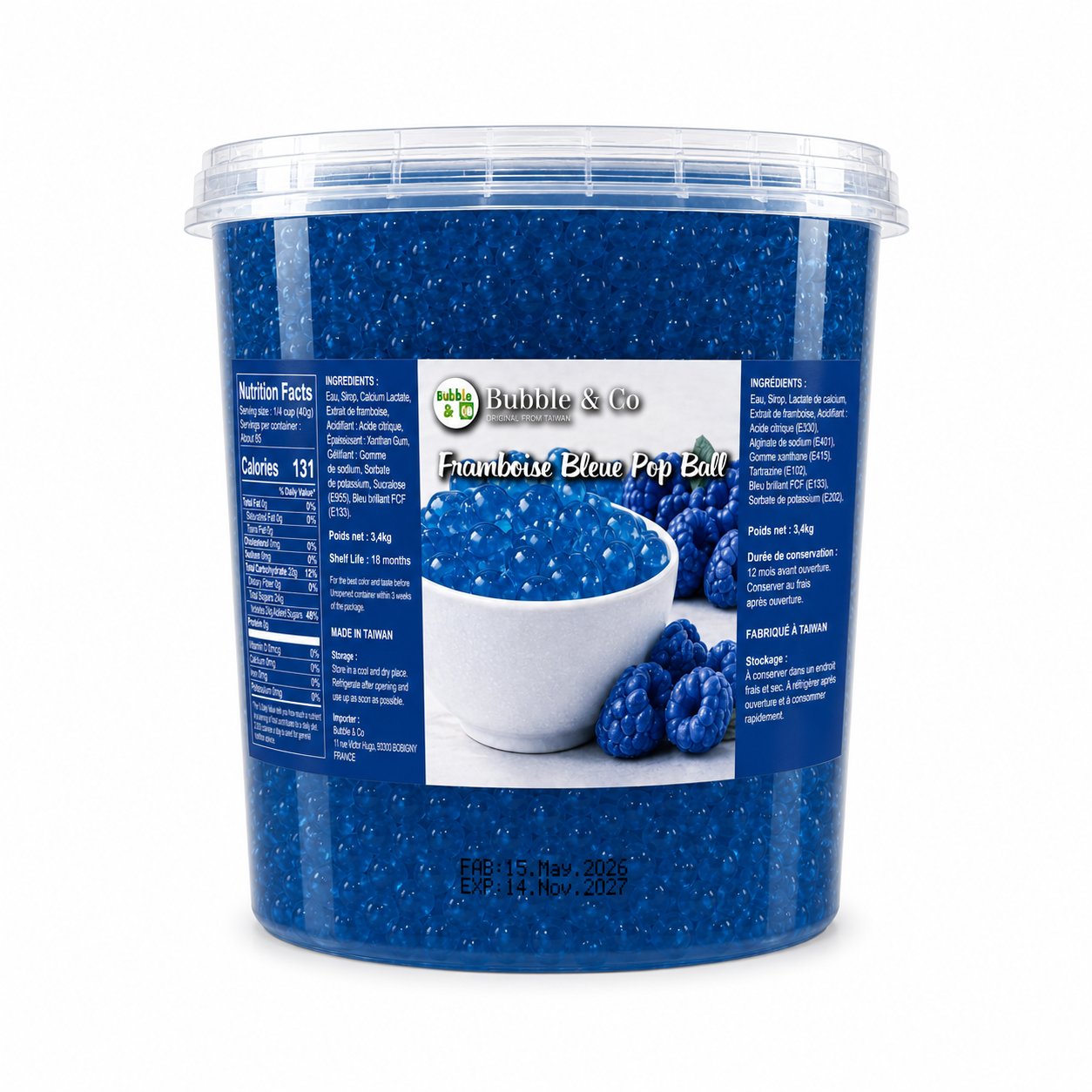 POP BALL - Framboise Bleue 3.4KG