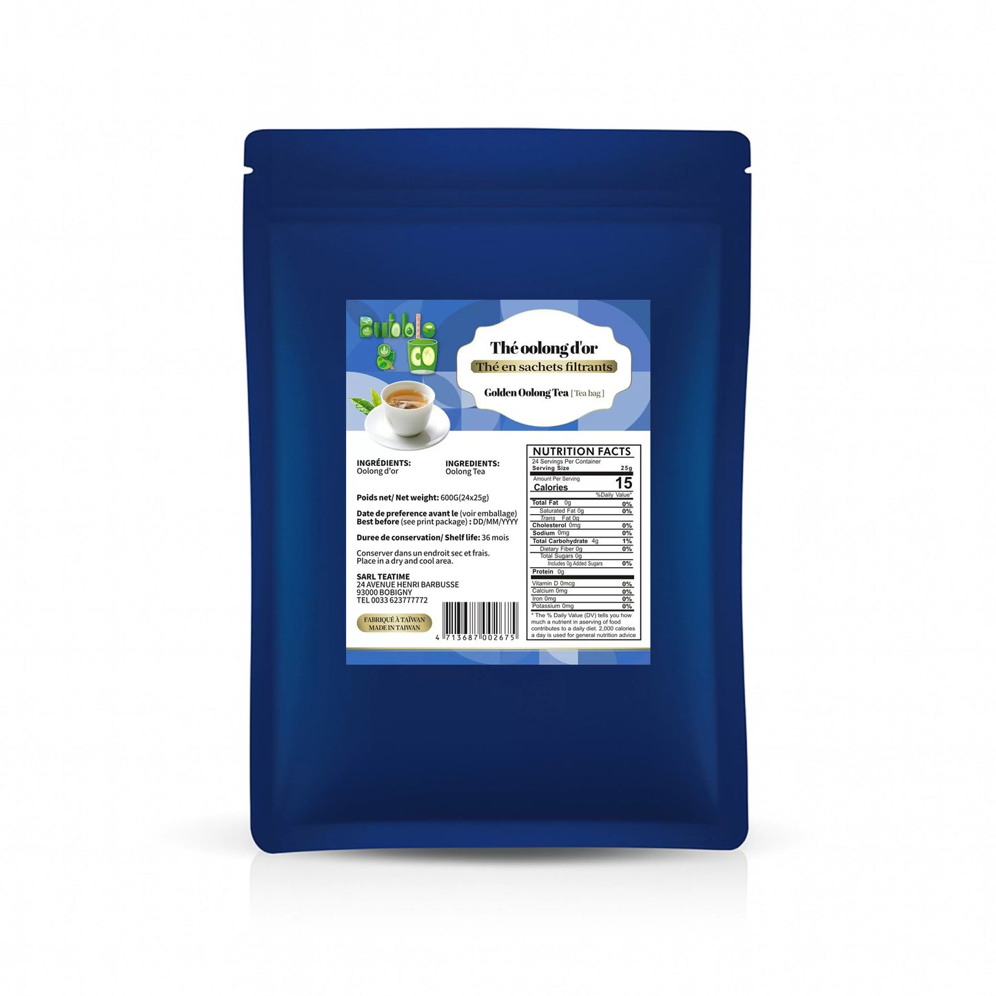 Thé Oolong d'or en sachets filtrants 25g x 24sachets / BAGS