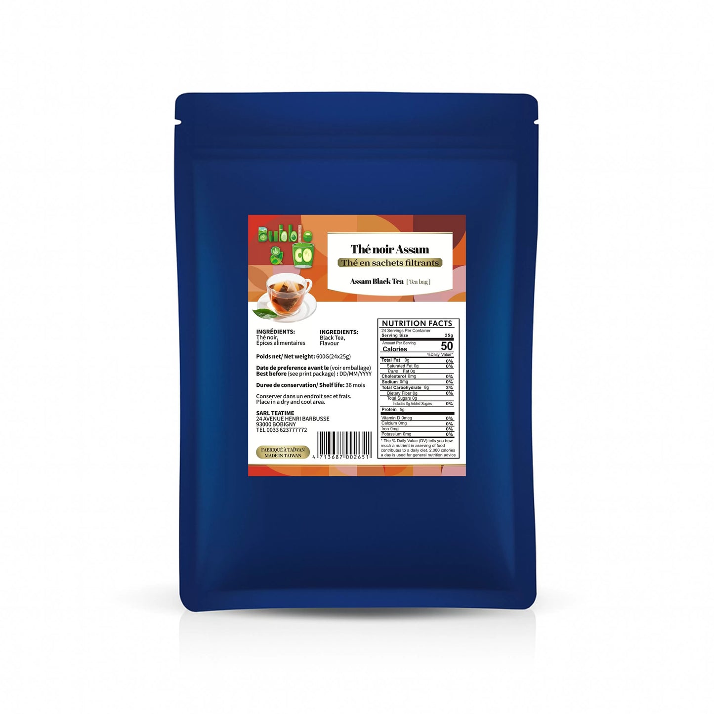 Thé noir assam en sachets filtrants 25g x 24sachets / BAGS
